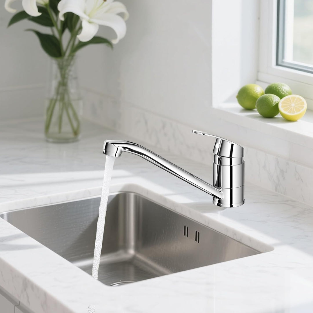 Wasserhahn Küche, Küchenarmatur mit Keramikkartusche, Spültischarmatur, Einhebelmischer 360° Schwenk