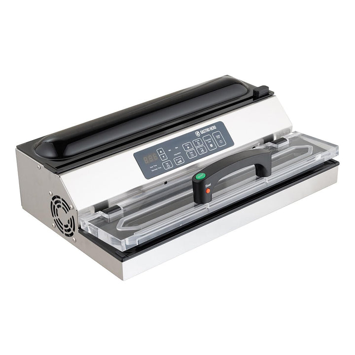 Beutel-Vakuumiergerät BVM016DP – Profi Vakuumierer 16 l/min mit 400 mm Schweissnaht aus Edelstahl –