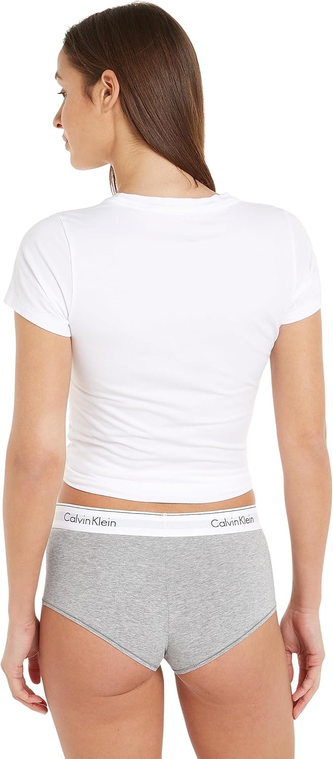 Calvin Klein Damen Boyshorts XS Grau (Grey Heather), XS Grau (Grey Heather)