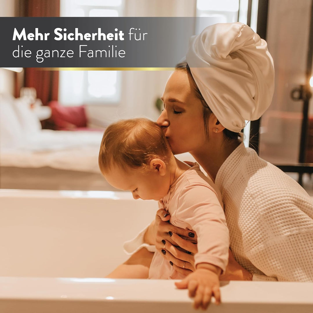 Badewannenmatte rutschfest & hautsensitiv (blau transparent) - 88x39 cm - maschinenwaschbar | schimm