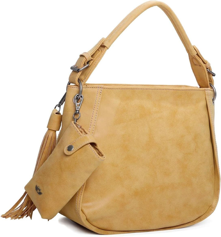 Fritzi aus Preussen Damen Fritzi 2 Medium Hobo Schultertasche Honey Mustard, Honey Mustard