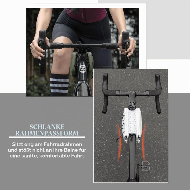 ROCKBROS Rahmentasche Fahrradtasche Oberrohr Schlankes Design mit Elastischer Seitenschnur, Fahrrad