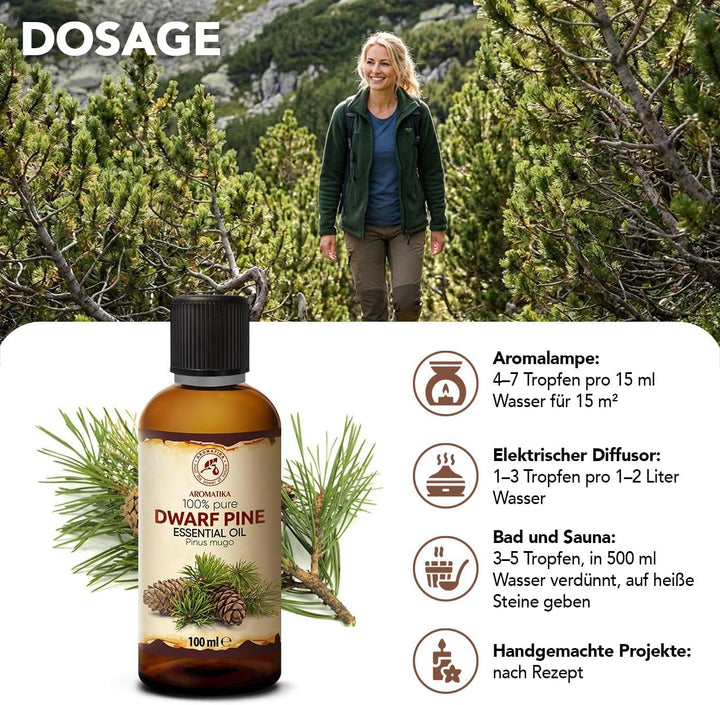 Latschenkieferöl 100ml - Pinus Mugo Leaf Oil - Österreich - Natürlich Ätherisches - Guten für Sauna