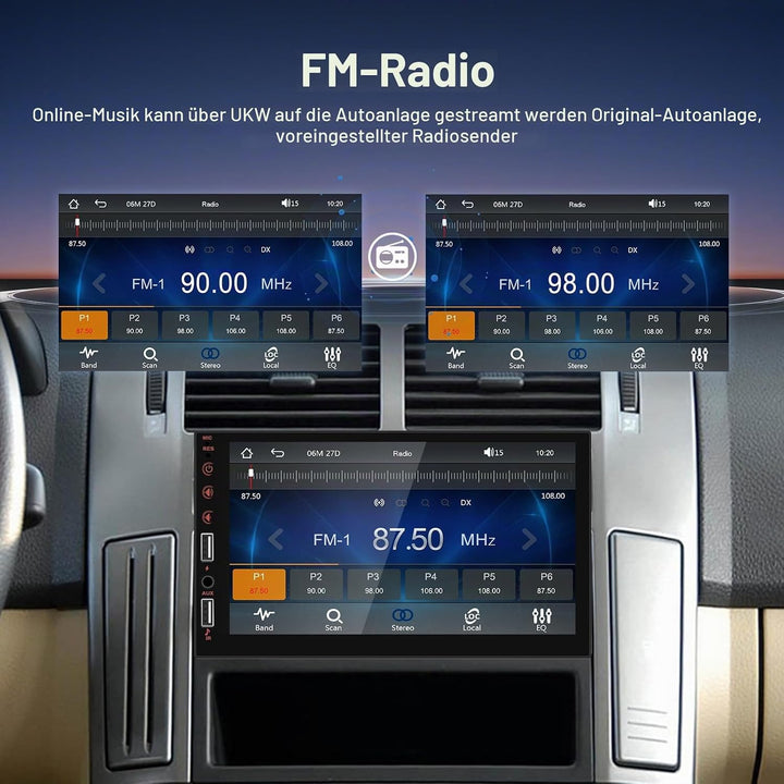 Hikity Autoradio 1 Din Wireless Carplay Android Auto mit Bildschirm 7 Zoll Touch Display Auto Radio