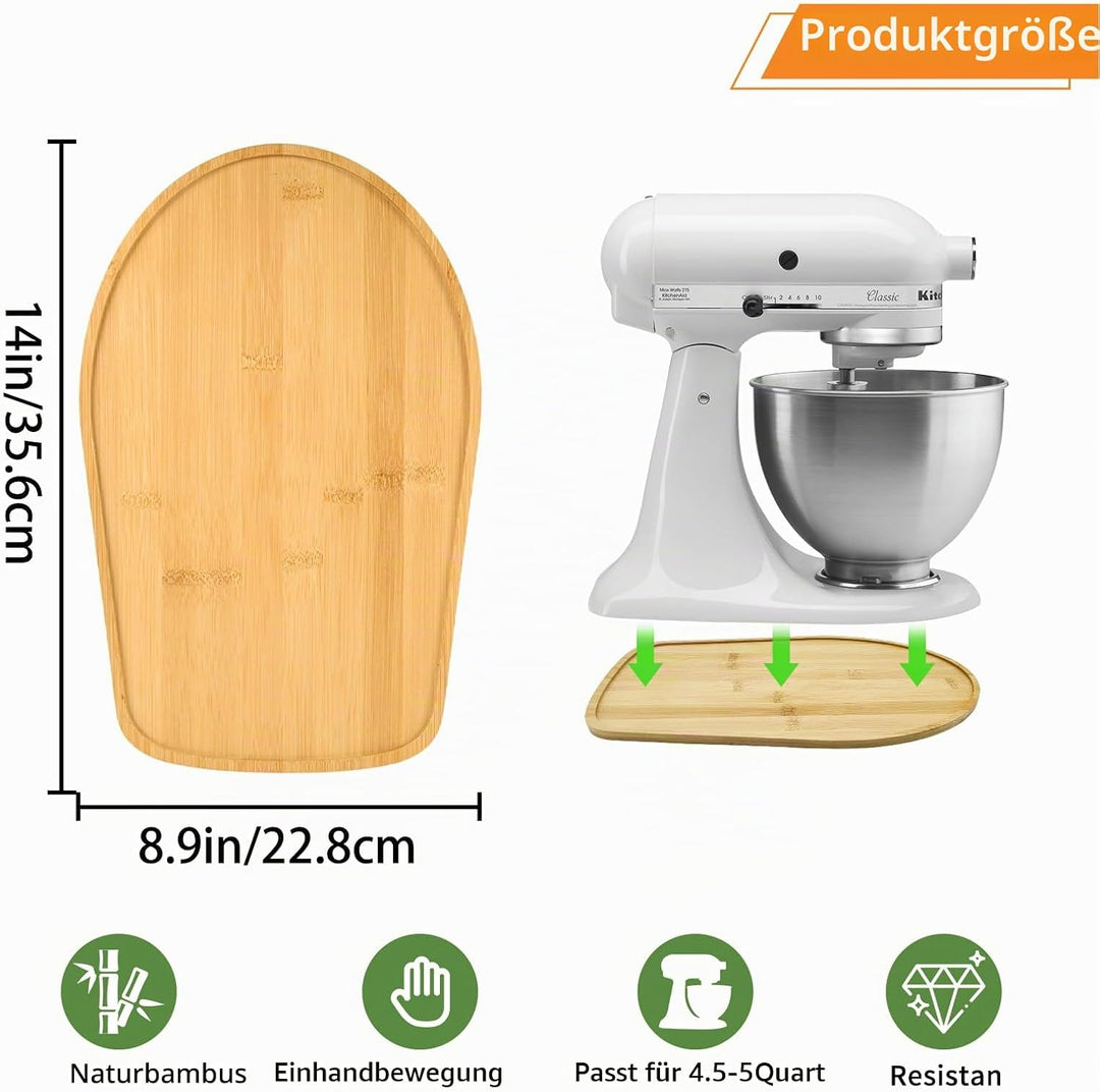 Bamboo Mixer Schieber kompatibel mit Kitchen Aid 4.5/5 Quart Tilt Head Stand Mixer, K45SS Küche Atta