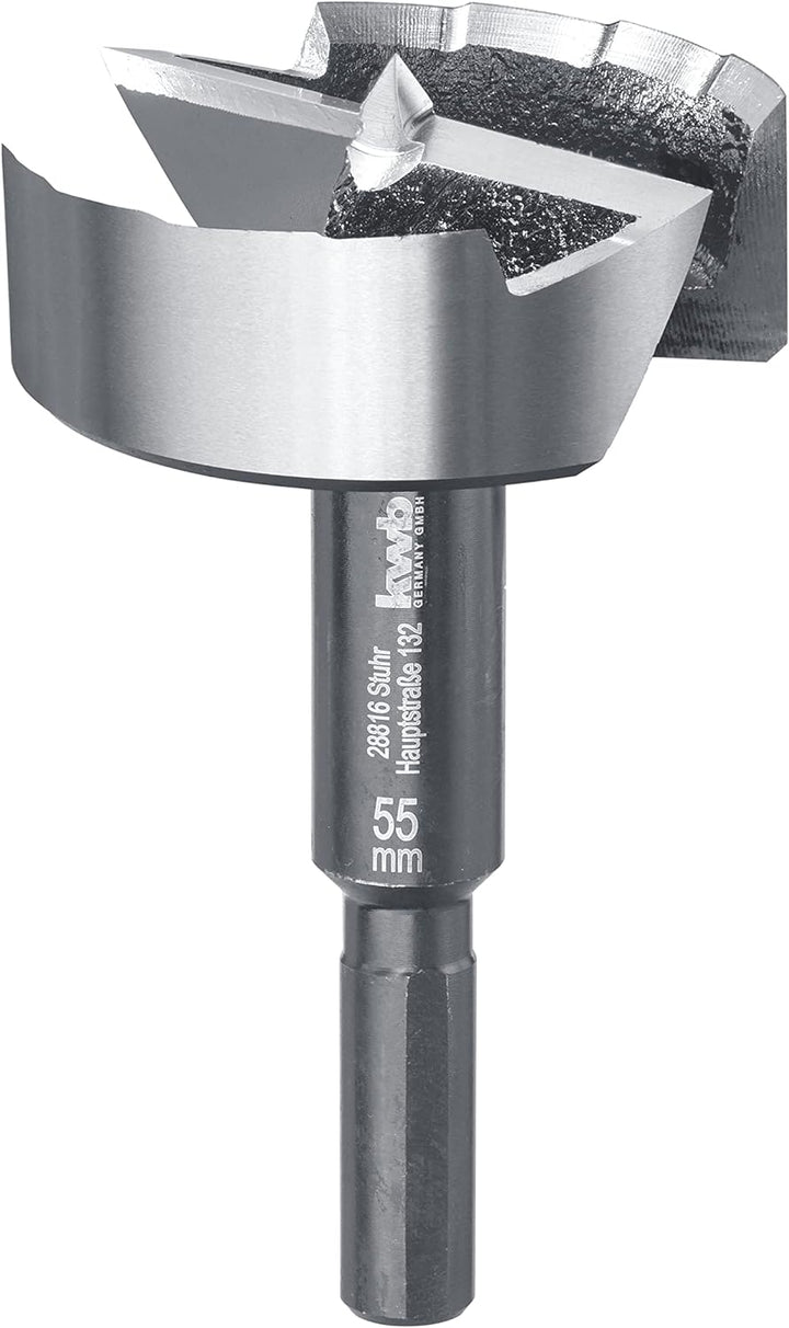 kwb SPEED Forstnerbohrer ø 55 mm - Vergüteter Spezialstahl, Präziser Wellenschliff, Gehärtete Schnei