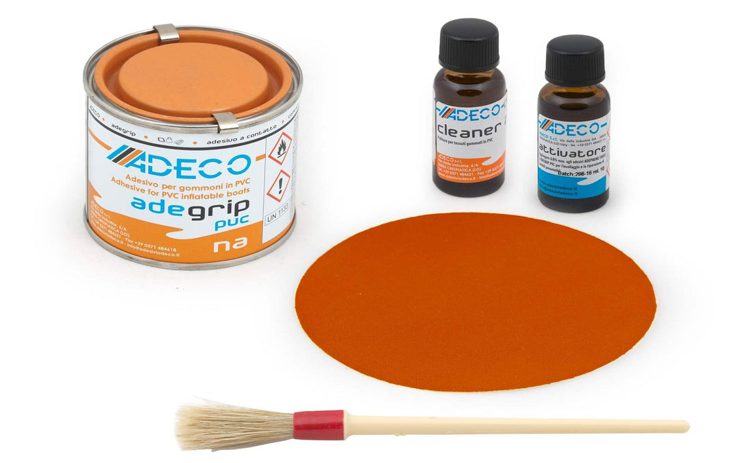 wellenshop Adeco Schlauchboot Reparatur-Set Adeco Grau Schwarz Weiss Orange, Orange
