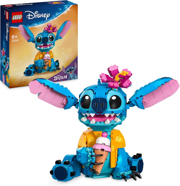 LEGO | Disney 43249 Stitch, Jeu de Construction pour Enfants, Cornet de Glace et Figurine Single, Si