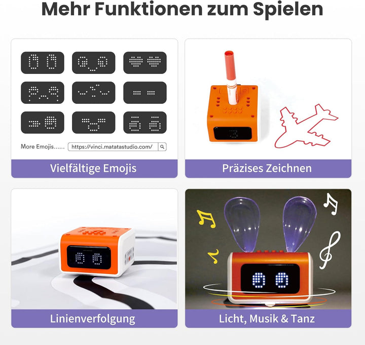 VinciBot Klassenzimmer-Set für Kinder (8-12 Jahre), enthält 6 VinciBot-Coding-Roboter & reichhaltige