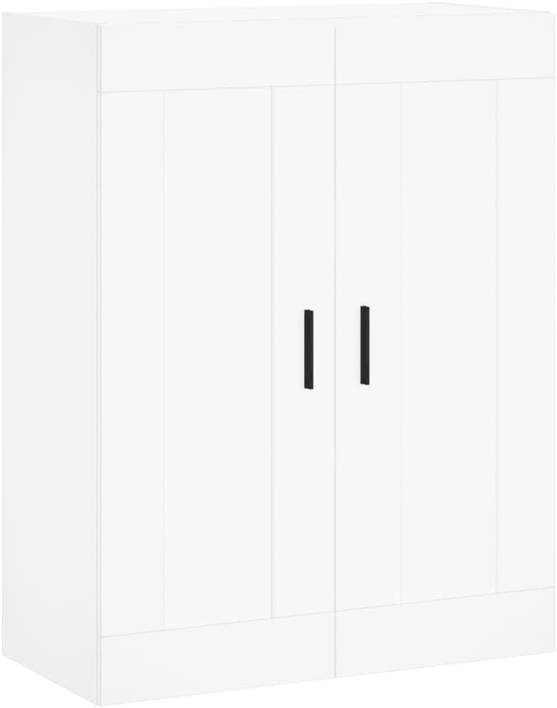 Gecheer Schrank, Hängeschrank, Wandschrank, modern, aus Sperrholz, Weiss, mit 2 Türen, 69,5 x 34 x 9