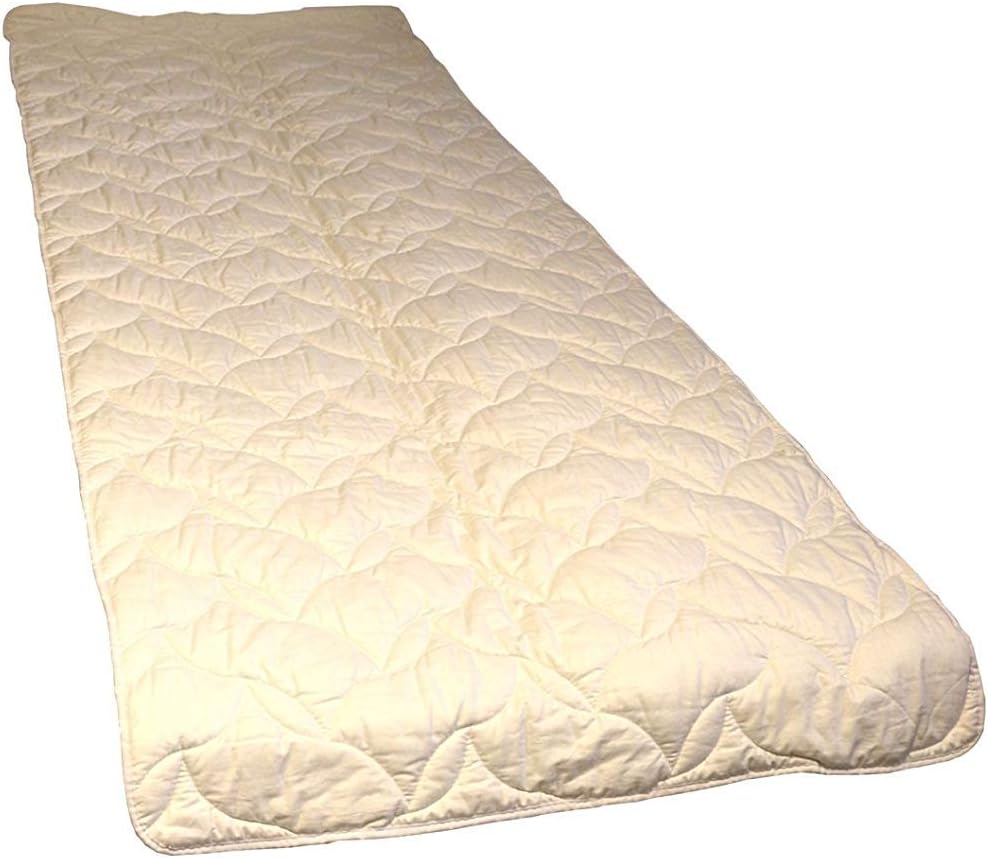 Unterbett mit 100% Baumwolle, atmungsaktiver und temperaturausgleichender Matratzenschutz, Kochfest