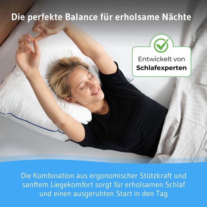 Kopfkissen 40x60 inSPIRO 2er Set, Orthopädisches Schlaf-Kissen vom Innovationspreisträger 2022, 40 x