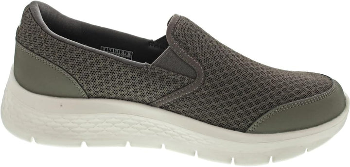 Skechers Herren 216485 Khk Sneaker, Khakifarbenes Textil Khaki Leder Khakifarbener Bes