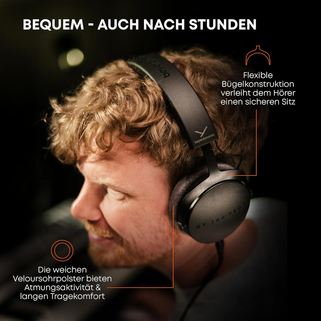 beyerdynamic DT 700 PRO X Geschlossener Studio-Kopfhörer mit STELLAR.45 Treiber für Recording & Moni