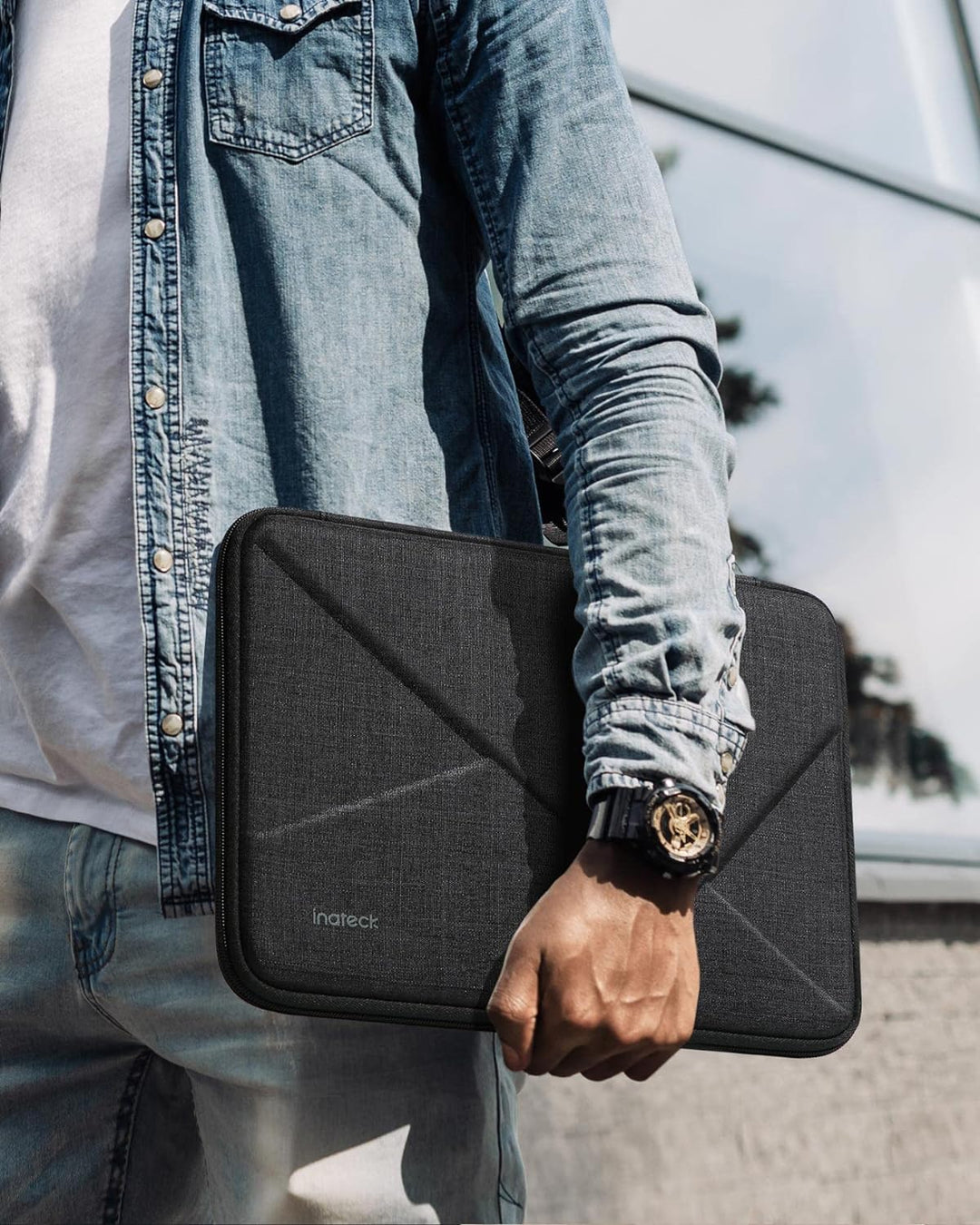 Inateck Eva stossfeste Laptoptasche kompatibel mit 14 MacBook Pro M3/M2/M1 Pro/Max 2023-2021, 13 Mac