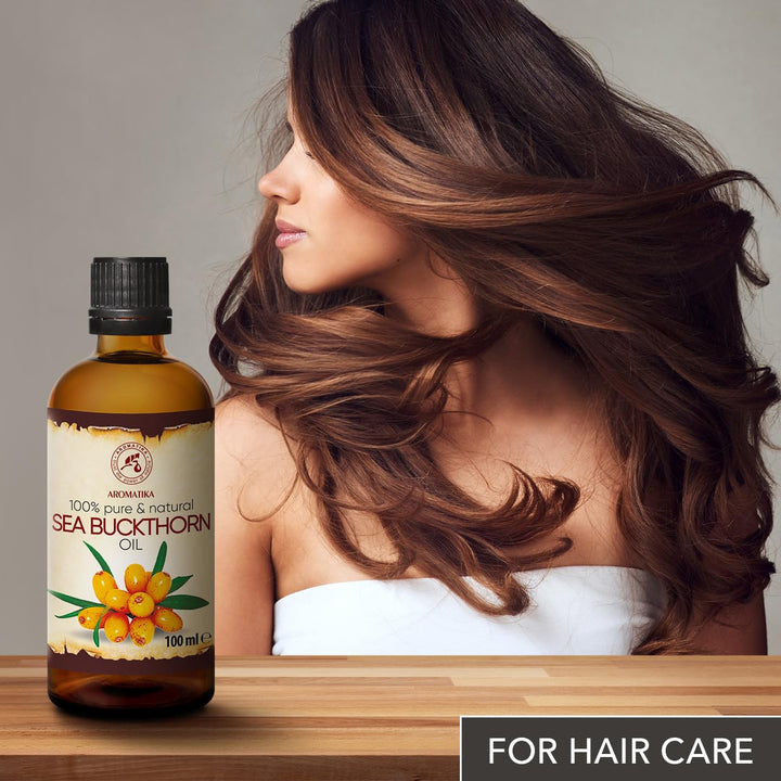 Sanddornöl 100ml - Hippophae Rhamnoides - Kaltgepresst - Sanddorn Öl - Sea Buckthorn Oil - Rein &amp; Na