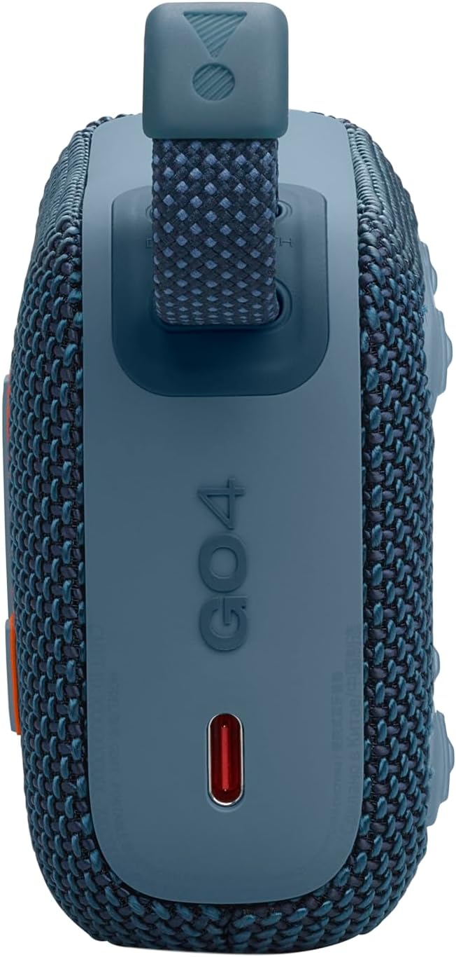 JBL Go 4 in Blau – Tragbare Bluetooth-Lautsprecher-Box Pro Sound, tiefem Bass und Playtime-Boost-Fun