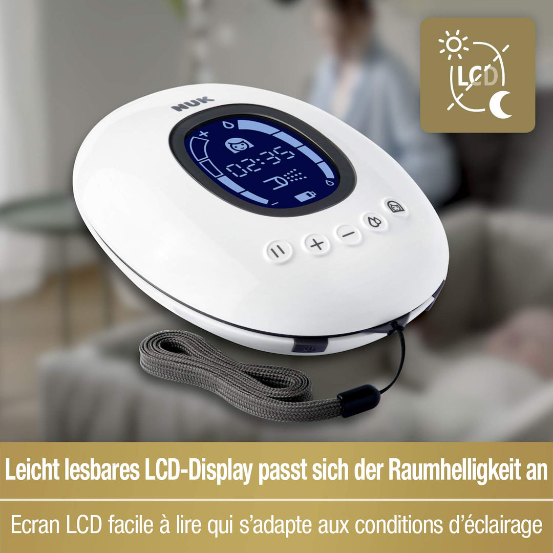 NUK Nature Sense elektrische Milchpumpe mit Akku, LCD-Display und Memory Funktion, inkl. Muttermilch