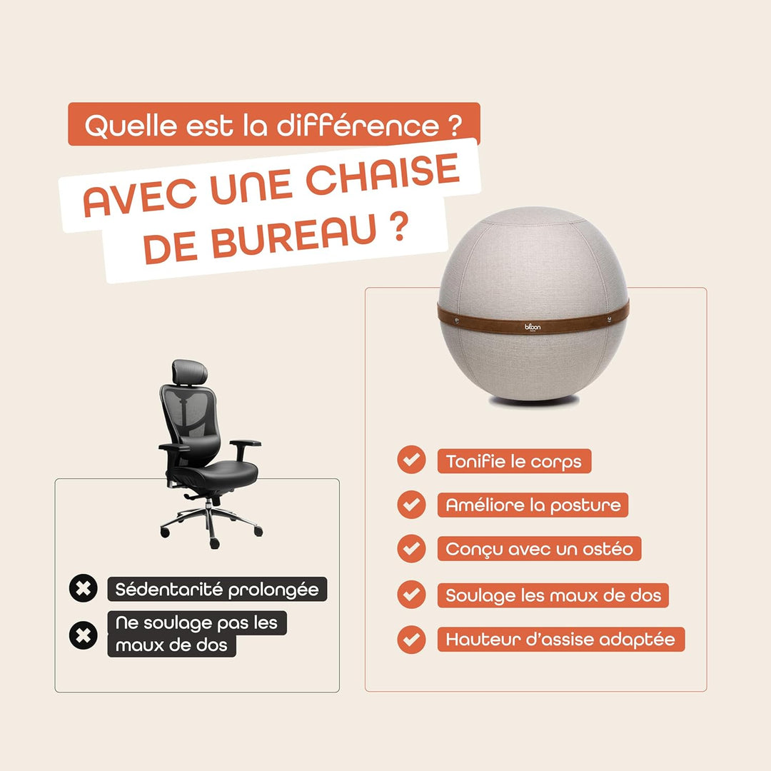 ‎Bloon Paris ORIGINAL Design Sitzball XL Taupe P65_106