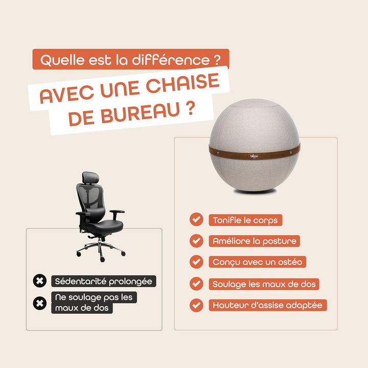 ‎Bloon Paris ORIGINAL Design Sitzball XL Taupe P65_106