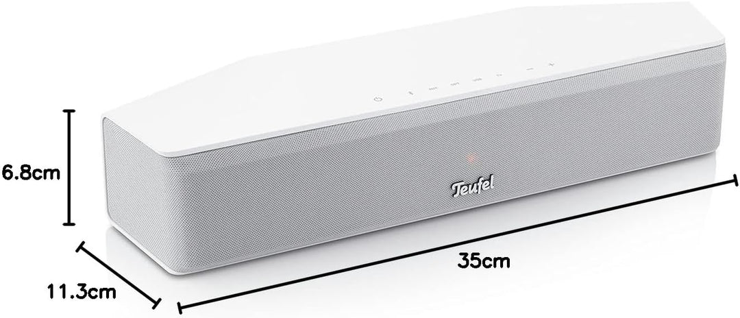 Teufel CINEBAR ONE Soundbar Bluetooth Musik Sound Games Film PC Notebook Weiss white, white