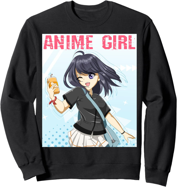 Anime Girl Japanische Ästhetische Manga Teen Mädchen Frauen Sweatshirt