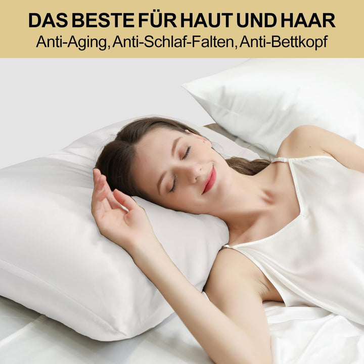 ZIMASILK Kissenbezug aus 100% Seide für Haare und Haut. Doppelseitige 19 Momme Reine Maulbeerseide K