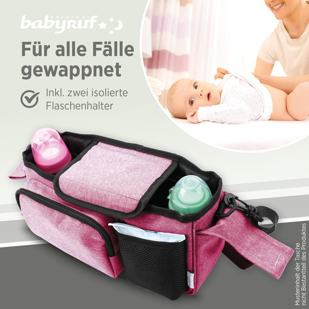 Kinderwagen Organizer BO 200 | Babytasche | Kinderwagen Zubehör | Praktische Innenaufteilung | Wicke