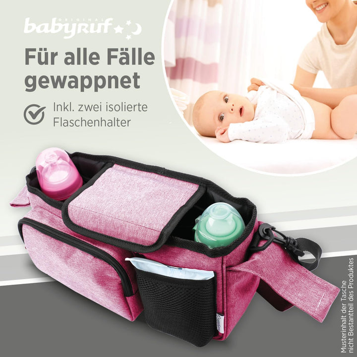 Kinderwagen Organizer BO 200 | Babytasche | Kinderwagen Zubehör | Praktische Innenaufteilung | Wicke