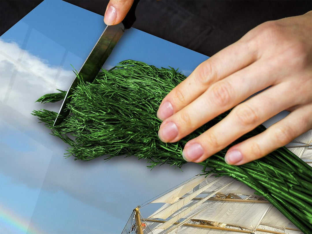 Küchenbrett aus Hartglas und Induktionskochplattenabdeckung – Schneideplatten SINGLE mit 60 x 52 cm