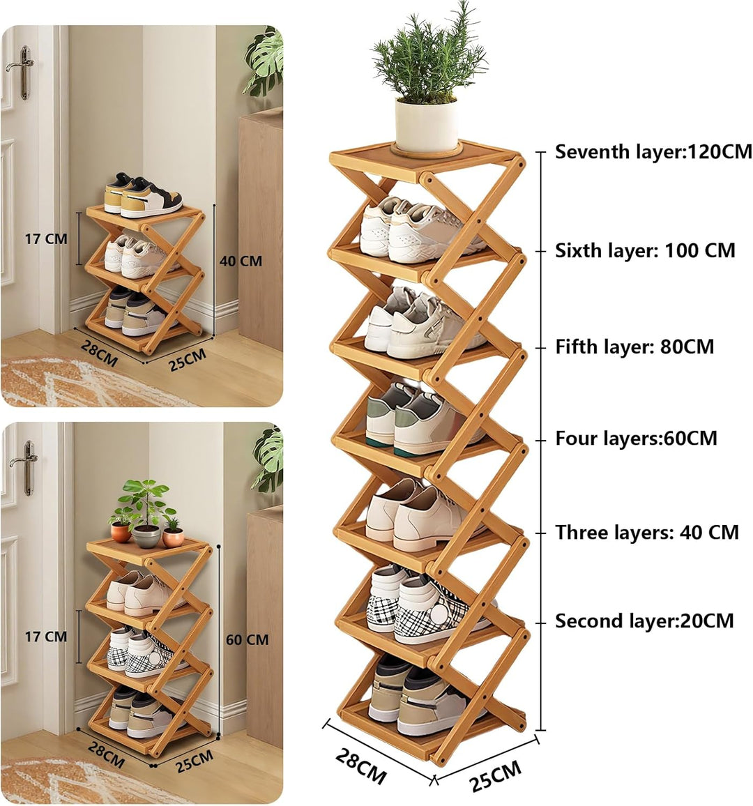 YYW Schuhregal, faltbares Schuh-Organizer, freistehendes Regal für Eingangsbereich, Schrank, Flur, f