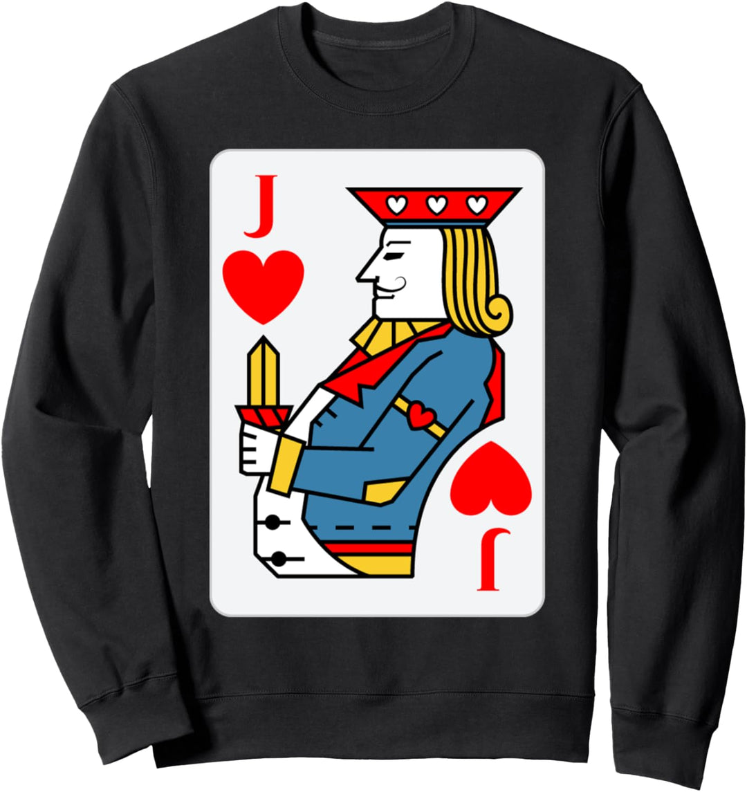 Jack Of Hearts Royal Flush Kostüm Halloween Spielkarten Sweatshirt