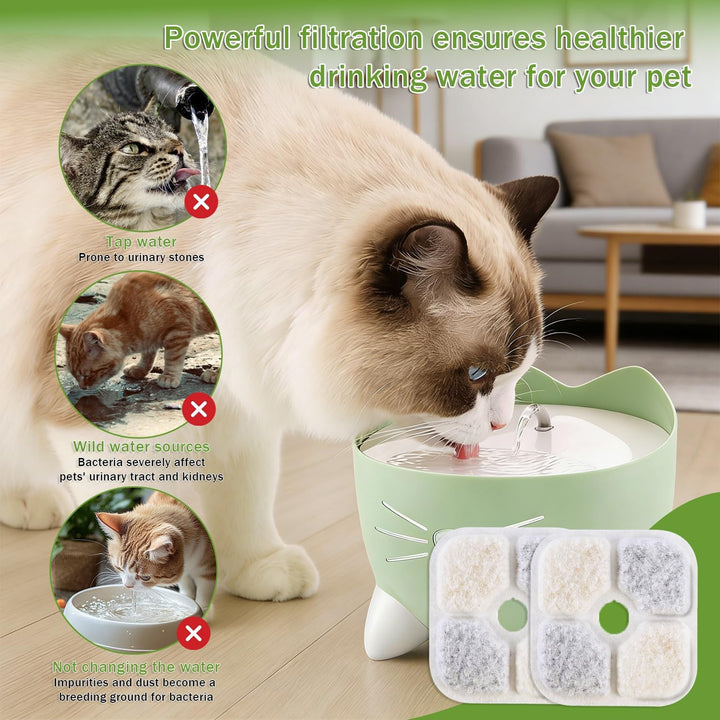 25 Stück Katzenbrunnen Filter, Ersatzfilterkartusche für Haustier Wasserspender Kompatibel mit Catit