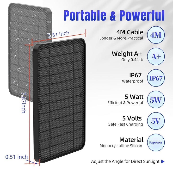 Solarpanel kompatibel mit Blink Outdoor Kamera,Blink Camera 4 (4. Generation)/3. Generation/XT/XT2,i