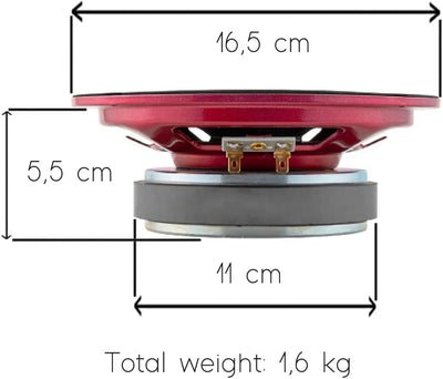 1 MIDRANGE DS18 PRO-X6.4BMSL Lautsprecher 16,5 cm 165 mm 6,5" Durchmesser 250 Watt RMS und 500 Watt