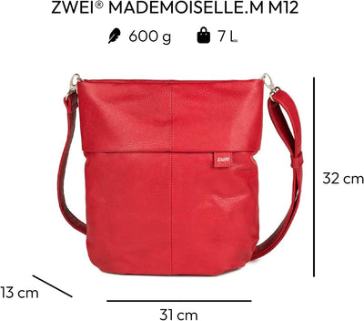 Zwei MADEMOISELLE M12: Elegante A4 Handtasche aus Glattem Kunstleder - Sicherer Verschluss, Vielseit