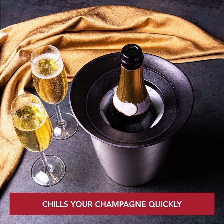 Vacu Vin Champagne Cooler – Active Bottle Chiller – Includes Removable Cooling Sleeve – Keeps Champa