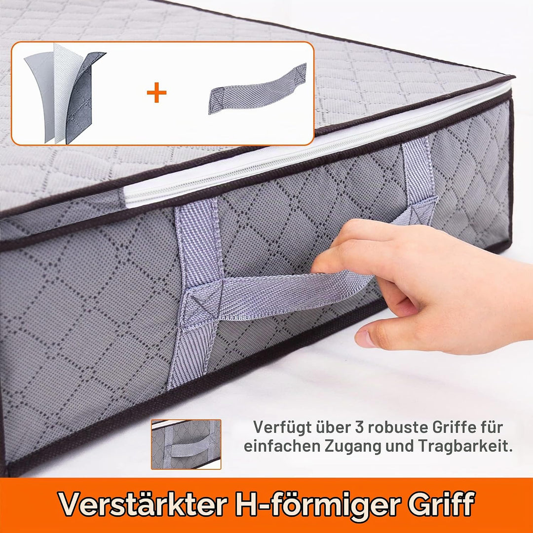 Vieshful 4 Pack Unterbettkommoden 40 L Faltbarer Kleiderbeutel Grosse Kapazität Aufbewahrungsbehälte