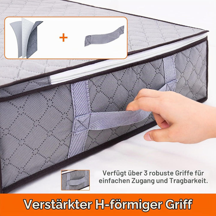 Vieshful 4 Pack Unterbettkommoden 40 L Faltbarer Kleiderbeutel Grosse Kapazität Aufbewahrungsbehälte