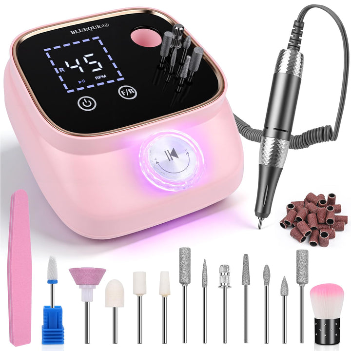 Dreamhigh® Professionelle Nagelfräse 45.000 U/min, Elektrische Nagelfeile, Nagelfräser, Tragbares Ma