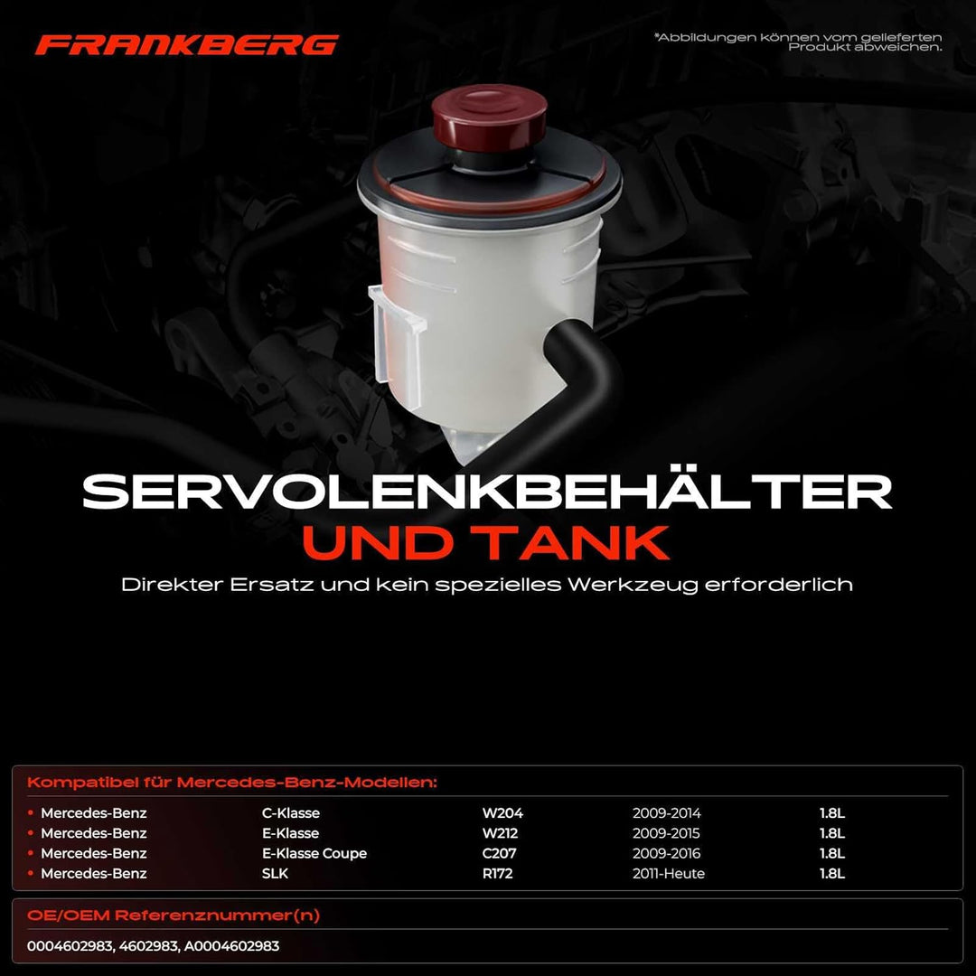 Frankberg Ausgleichsbehälter Hydrauliköl-Servolenkung für E-Klasse C207 W212 C-Klasse W204 SLK R172