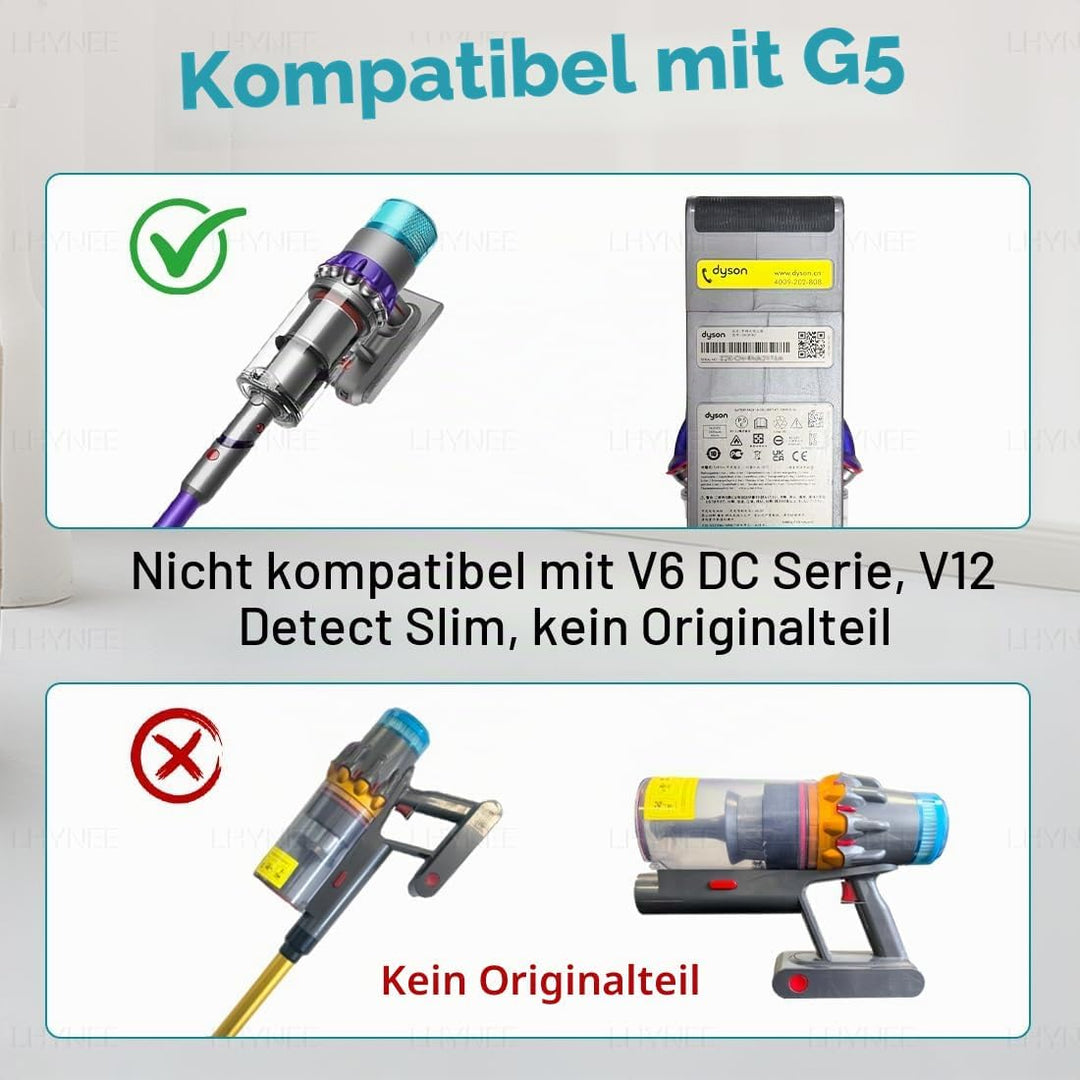 Bürstenkopf mit LED-Beleuchtung für Staubdetektionsfunktion,Kompatibel für Dyson Gen5 Detect Staubsa