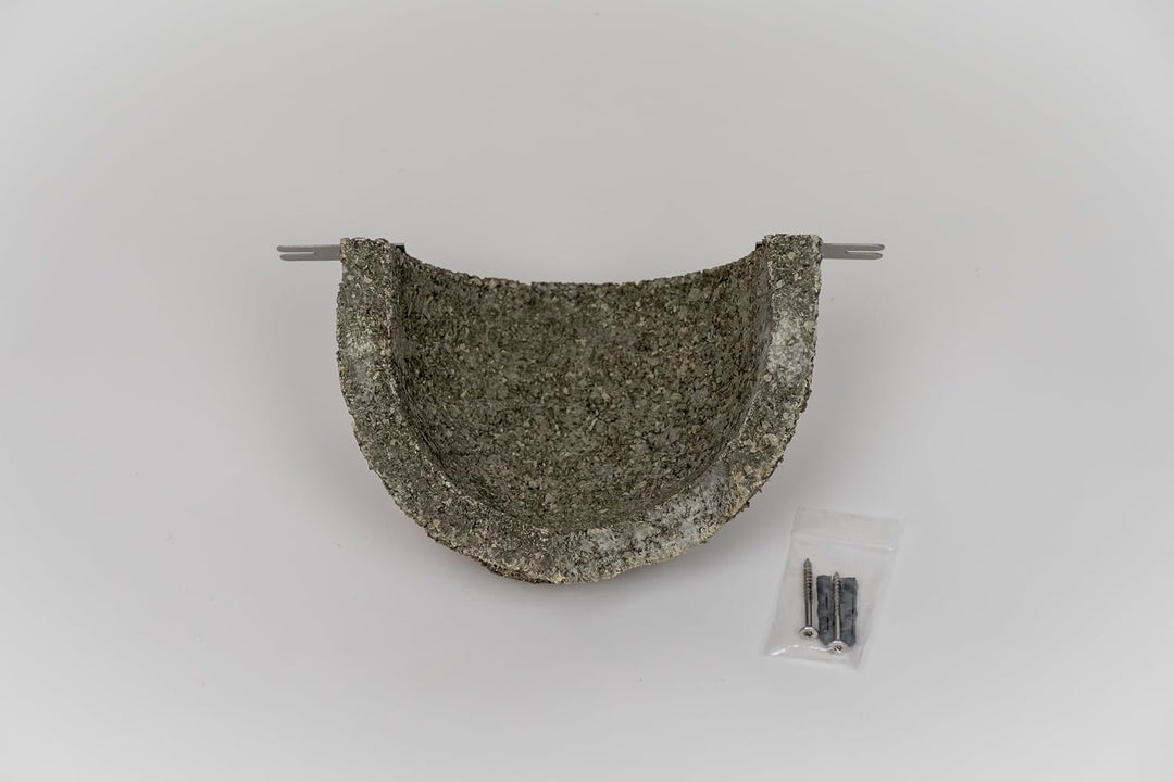 Mehlschwalbennest mit Edelstahl Halter (Einflug rechts), Vogelhaus, Nistkasten, Nisthilfe