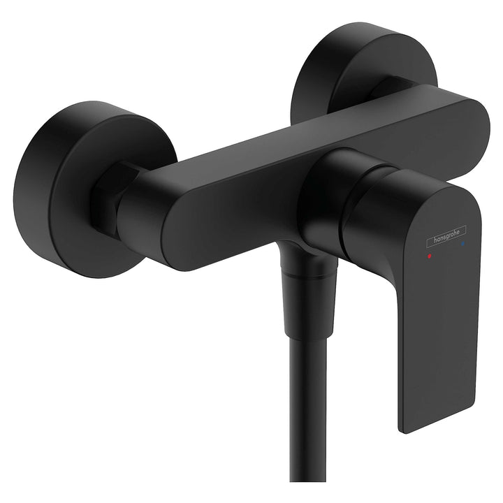 hansgrohe Duscharmatur Rebris E, Aufputz Brausebatterie, Duscharmatur für 1 Funktion, Mattschwarz Ma