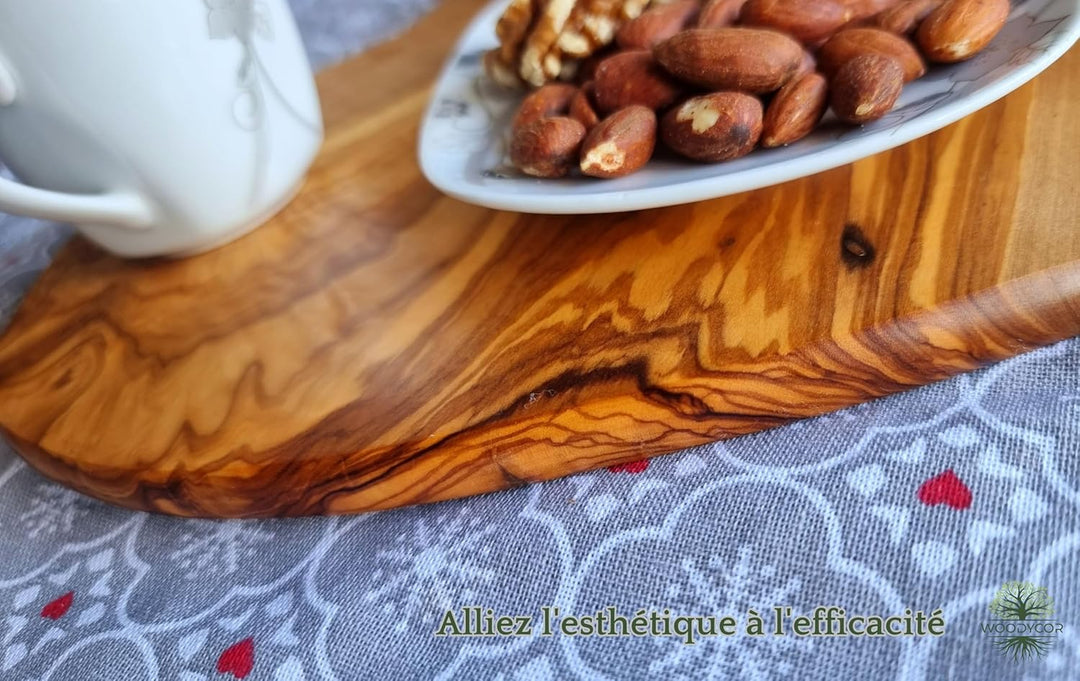 Olivenholz Herz Brett Multizweck Käsebrett Aperitif Brett Aufschnittbrett