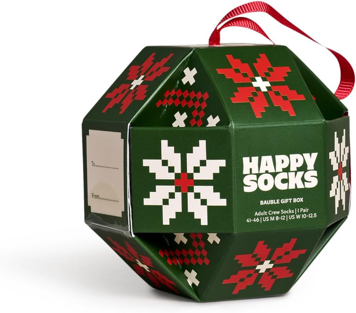 Happy Socks Weihnachtssocken – Feiertags-Baumwollsocken in lustigen Geschenkboxen – Schneemann- und