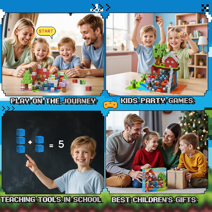 200 Stück Magnetische Bausteine, Spielzeug ab 3 4 5 6 Jahre Jungen Mädchen Magnetic Building Blocks