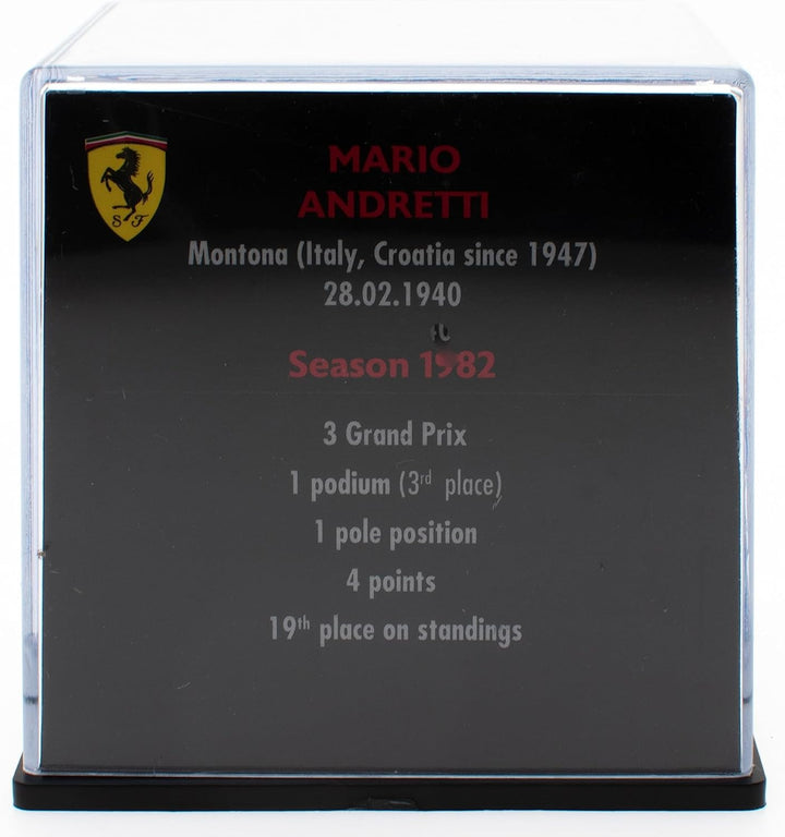 - Helmreproduktion im Massstab 1:5 des berühmten Ferrari F1-Formel-1-Fahrers: Mario Andretti – 1982