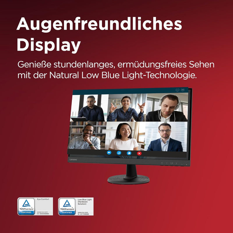 Lenovo D27-45, 27" Full HD Monitor, 1920x1080, 75Hz, 250 nits, 4ms Reaktionszeit, HDMI, VGA, AMD Fre