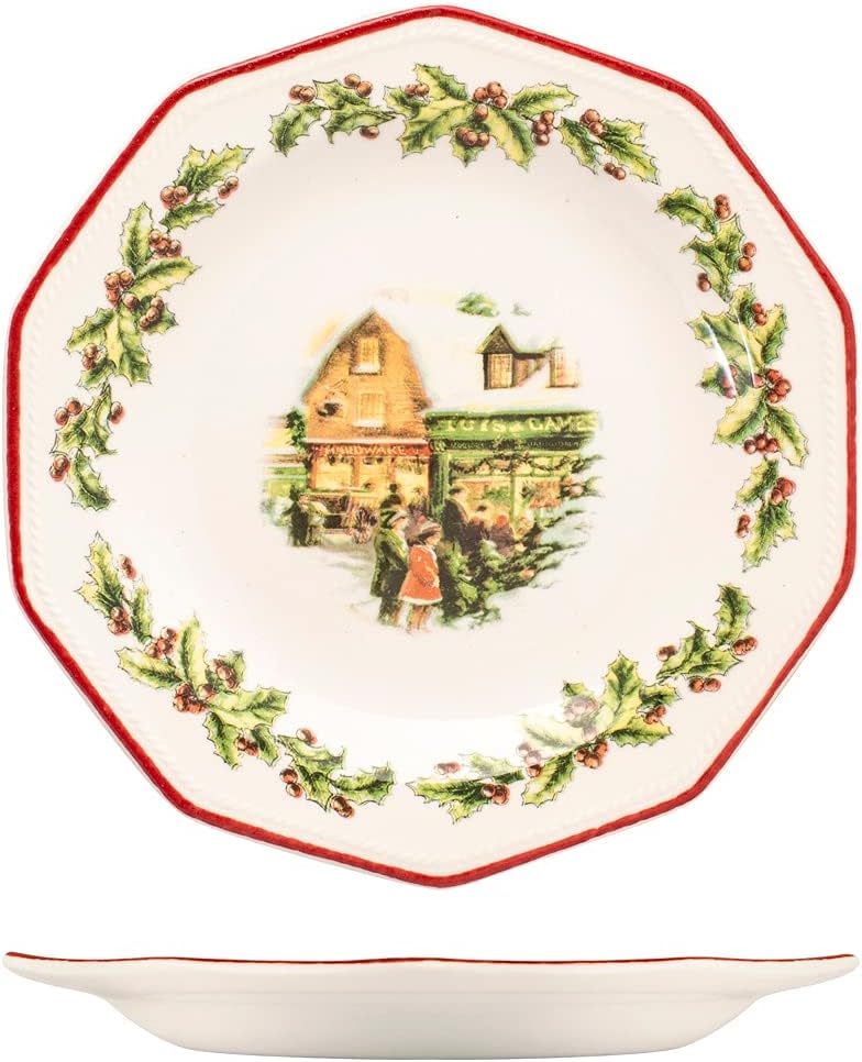 Churchill, Holly Toys Tafelservice, 18-teilig, Earthware, Weihnachten, 842474. Mehrfarbig